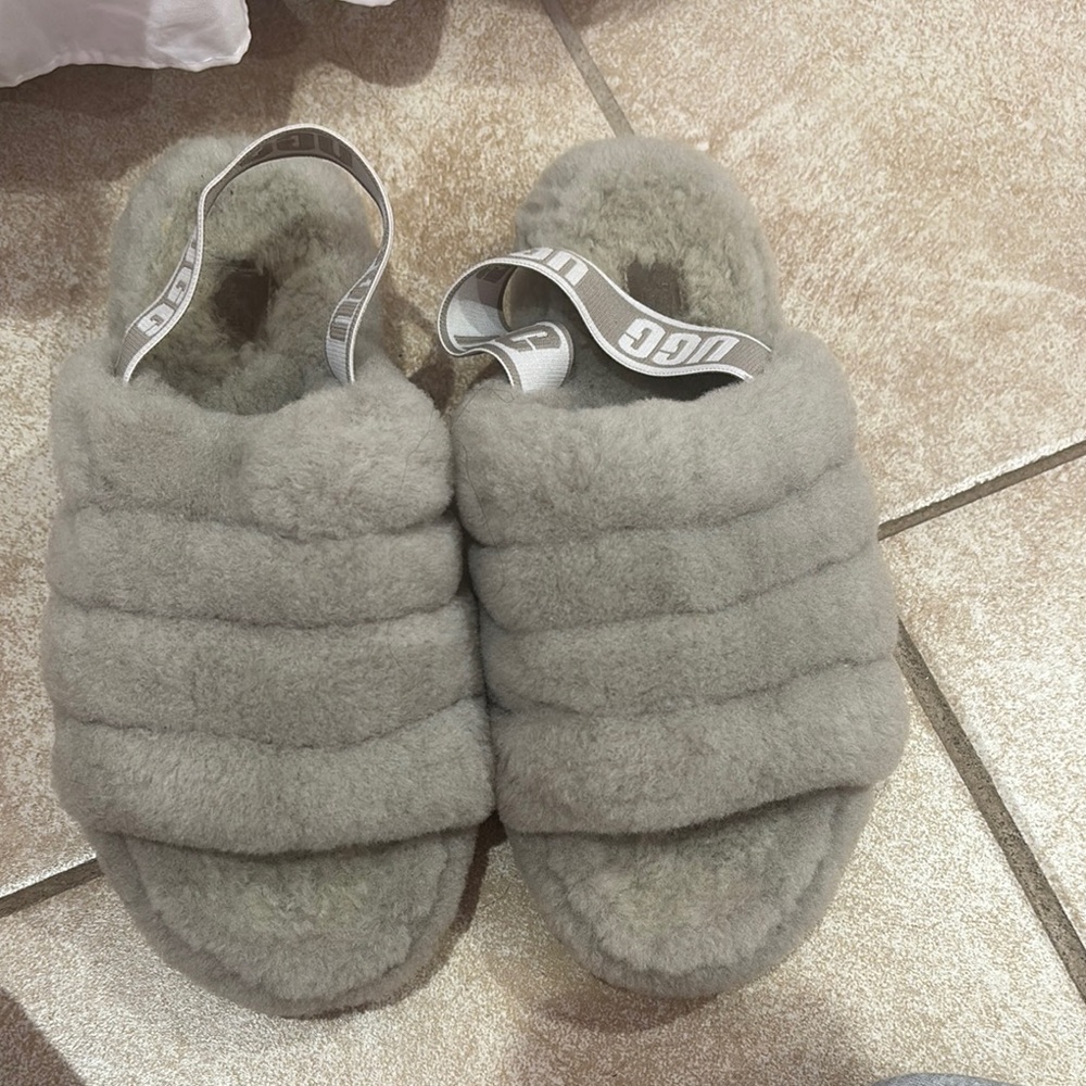 UGG Gray Plush Slipper Shorts